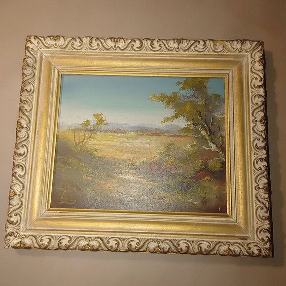 Vintage Framed Landscape Oil Painting Nature Signed - Picture 15 of 16